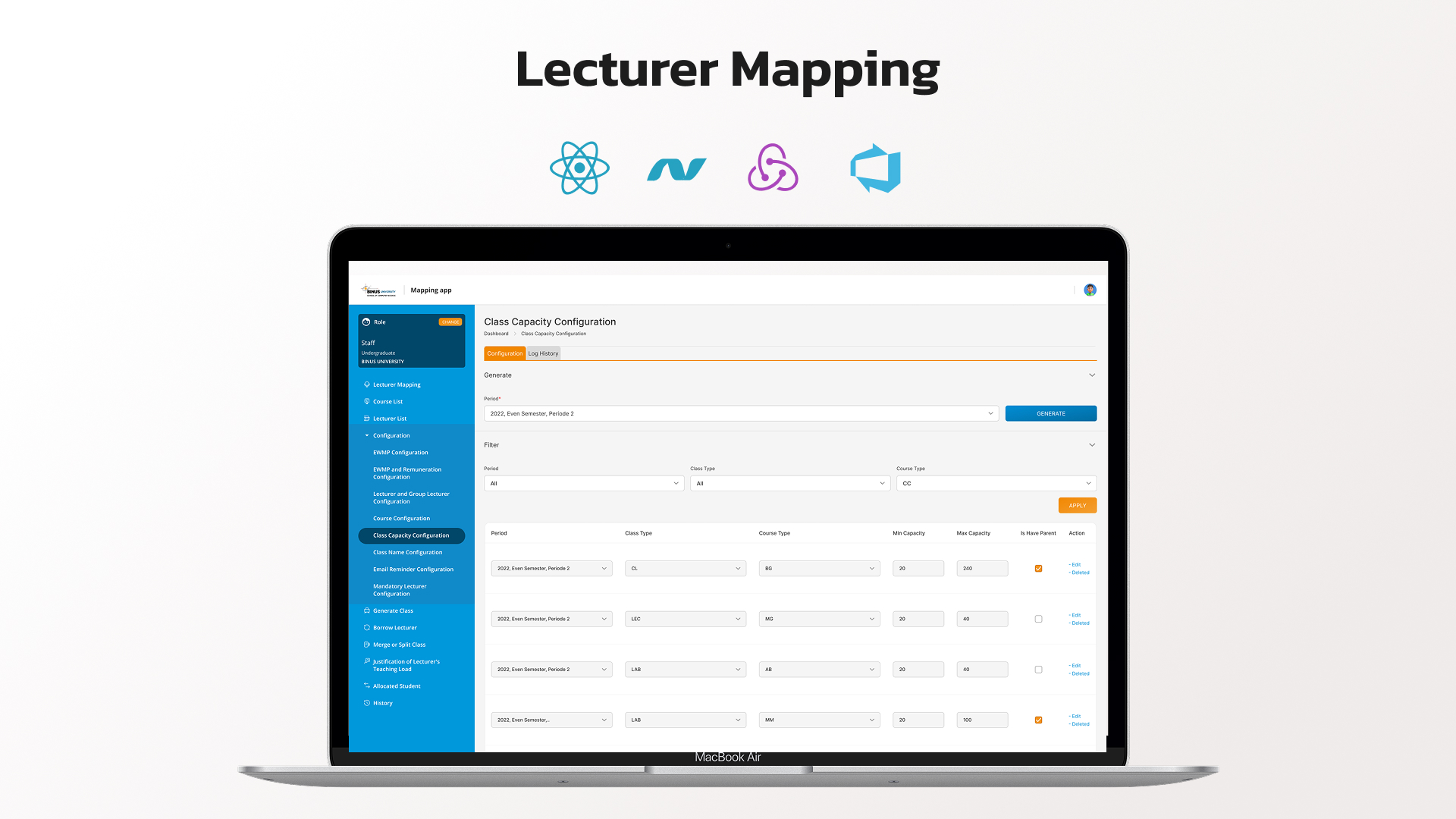 Lecturer Mapping Portal